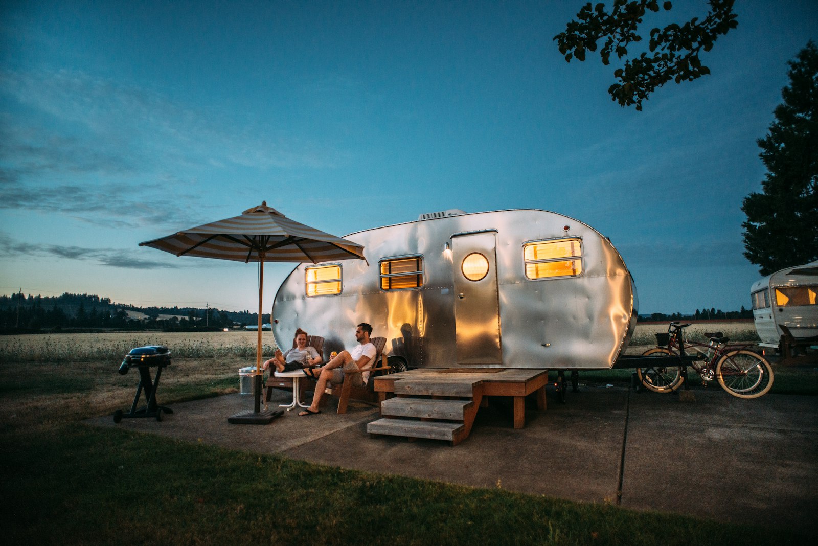 Beautiful campground surrounded by nature